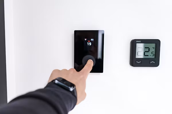 Smart thermostat control for heating and cooling costs.