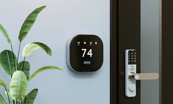 Smart thermostat installation in California home