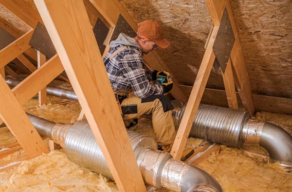 Air duct cleaning in California home