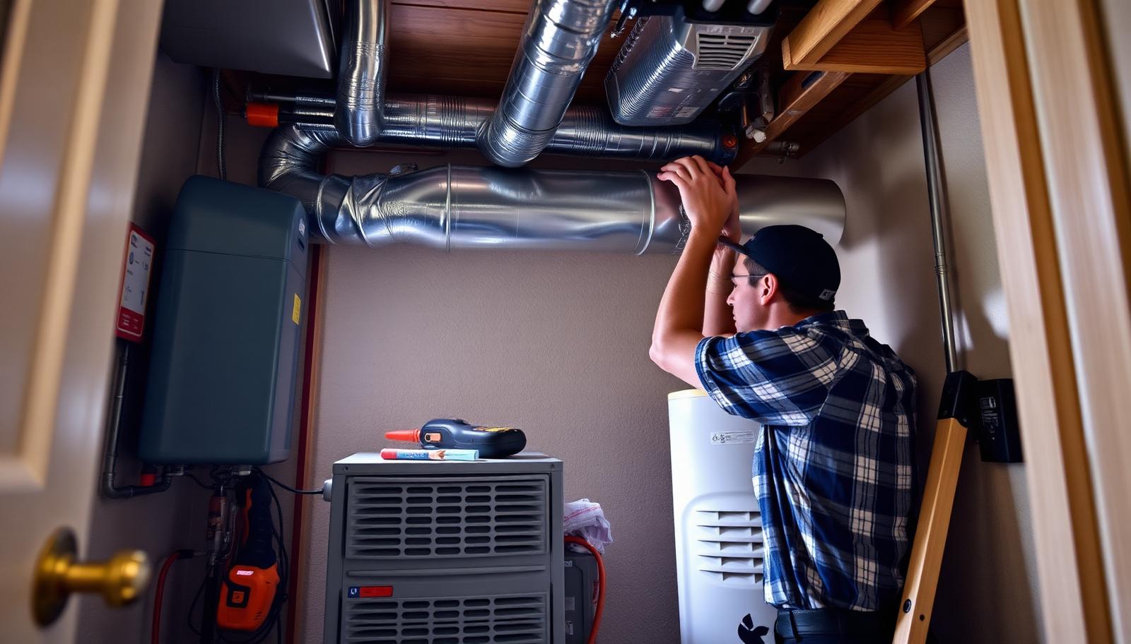 HVAC installation and system integration at a California residence